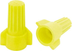 Ideal - 2, 18 to 3, 12 AWG, 600 Volt, Flame Retardant, Wing Twist on Wire Connector - Yellow, 221°F - Best Tool & Supply