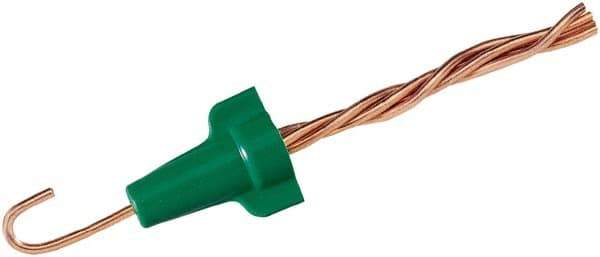 Ideal - 2, 14 to 4, 12 AWG, 600 Volt, Flame Retardant, Wing Twist on Wire Connector - Green, 221°F - Best Tool & Supply