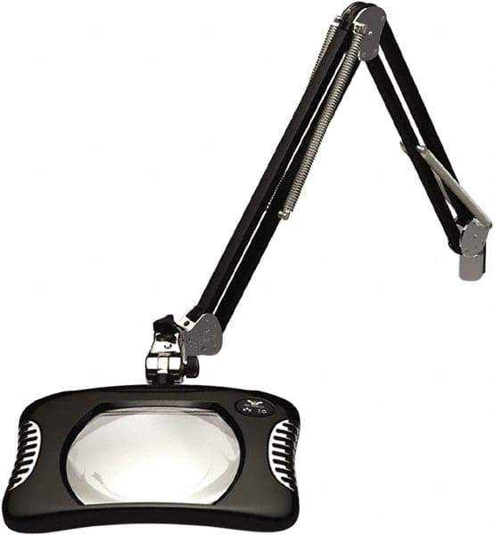 O.C. White - 43 Inch, Gooseneck, Clamp on, LED, Black, Magnifying Task Light - 8 Watt, 2x Magnification, 7 Inch Wide, 5-1/4 Inch Long - Best Tool & Supply