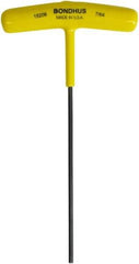 Bondhus - 3/32" Hex, T-Handle Cushion Grip, Hex Key - 6" OAL, Protanium High Torque Steel, Inch System of Measurement - Best Tool & Supply