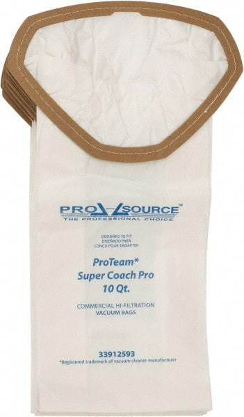 PRO-SOURCE - 2.5 Gal Meltblown Polypropylene & Paper Vacuum Bag - For ProTeam Super Coach Pro 6, GoFree Pro & ProVac FS 6 Qt Backpacks - Best Tool & Supply