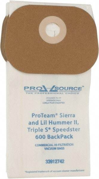 PRO-SOURCE - Meltblown Polypropylene & Paper Vacuum Bag - For ProTeam Sierra & Lil Hummer II (Open top bag), Triple S Speedster 600 Backpack - Best Tool & Supply