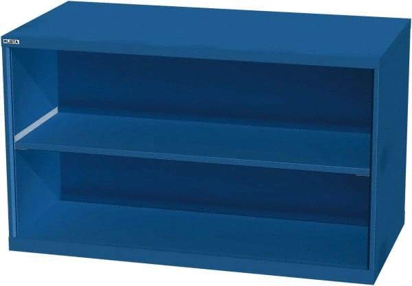 LISTA - 2 Shelf, 33-1/2" High x 56" Wide Bookcase - 28-1/2" Deep, Steel, Blue - Best Tool & Supply