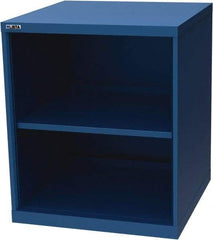 LISTA - 2 Shelf, 33-1/2" High x 28" Wide Bookcase - 28-1/2" Deep, Steel, Blue - Best Tool & Supply