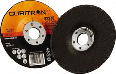 3M - 36 Grit, 5" Diam x 1/8" Thick x 7/8" Arbor, Type 27 Depressed Center Wheel - Best Tool & Supply