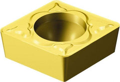 Sandvik Coromant - CCMT431 KM Grade 3005 Carbide Turning Insert - TiCN/Al2O3/TiN Finish, 80° Diamond, 1/2" Inscr Circle, 3/16" Thick, 1/64" Corner Radius - Best Tool & Supply