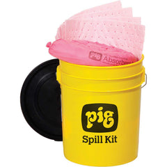 Spill Kits; Kit Type: Chemical & Hazardous Material Spill Kit; Container Type: Bucket; Container Size (Lb.): 5 gal; Absorption Capacity: 4 gal; Color: Hi-Vis Yellow; Portable: Yes; Capacity per Kit (Gal.): 4 gal