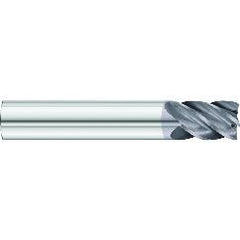 1/2 x 1/2 x 2 x 4 OAL .120 C/R 5 Flute Carbide End Mill - Round Shank-AlCrN Coated - Best Tool & Supply