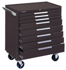 8-Drawer Roller Cabinet w/ball bearing Dwr slides - 40'' x 20'' x 34'' Brown - Best Tool & Supply