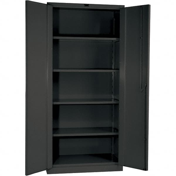 Locking Storage Cabinet: 60″ Wide, 24″ Deep, 78″ High 4 Shelf