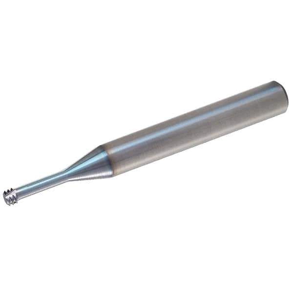 Vargus - 1/4-20 Thread, 0.2362" Shank Diam, TiCN Coating, Solid Carbide Straight Flute Thread Mill - 3 Flutes, 2.244" OAL, 1/4" Min Noml Diameter - Best Tool & Supply