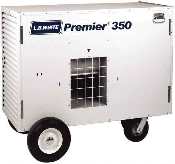 LB White - 350,000 BTU Rating, Two Stage Ductable Unit Heater - 9,000 Sq Ft Max Heating Area, 500 Gal Tank Capacity, Fuel with Propane - Best Tool & Supply