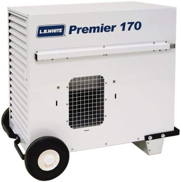 LB White - 170,000 BTU Rating, Ductable Unit Heater - 4,000 Sq Ft Max Heating Area, 100 Lb Capacity, Fuel with Propane - Best Tool & Supply