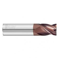 1" Dia. x 4 Overall Length 4-Flute .120 C/R Solid Carbide SE End Mill-Round Shank-Center Cut-FC20 - Best Tool & Supply