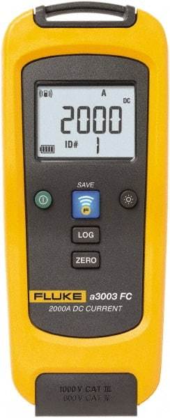 Fluke - A3003FC, CAT IV, CAT III, Digital Wireless Clamp Meter with 2.5197" Clamp On Jaws - 2000 AC/DC Amps, 2000 DC Amps, Measures Current - Best Tool & Supply