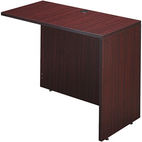 ALERA - Woodgrain Laminate Return/Bridge Shell Desk - 42" Wide x 23-5/8" Deep x 29-5/8" High, Mahogany - Best Tool & Supply