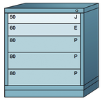 32.25 x 28.25 x 30'' (5 Drawers) - Pre-Engineered Modular Drawer Cabinet Bench Height (104 Compartments) - Best Tool & Supply