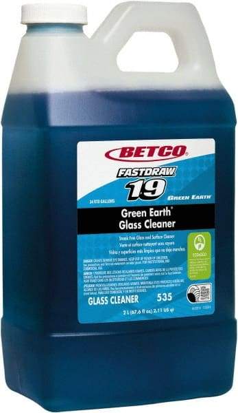 Betco - 2 L Plastic Bottle Pleasant Glass Cleaner - Concentrated, Use on Glass Surfaces - Best Tool & Supply