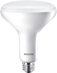 Philips - 9 Watt LED Flood/Spot Medium Screw Lamp - 2,700°K Color Temp, 650 Lumens, 120 Volts, Dimmable, Shatter Resistant, BR30, 25,000 hr Avg Life - Best Tool & Supply