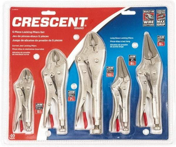 Crescent - 5 Piece Locking Plier Set - Best Tool & Supply