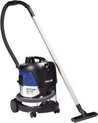 Nilfisk - 5 Gal Stainless Steel Tank, Electric Powered Wet/Dry Vacuum - 1.34 Peak hp, 120 Volt, 8.3 Amps, 11-1/2' Hose Fitting, Washable Wet/Dry, Accessories Included - Best Tool & Supply