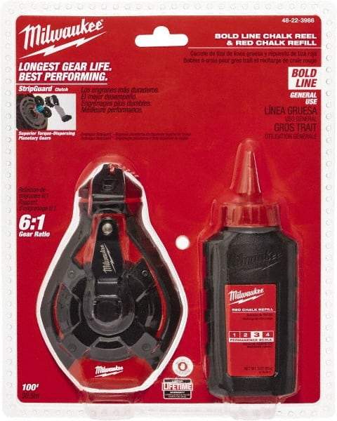 Milwaukee Tool - 100' Long Chalk Reel, Chalk, Line Level - Best Tool & Supply