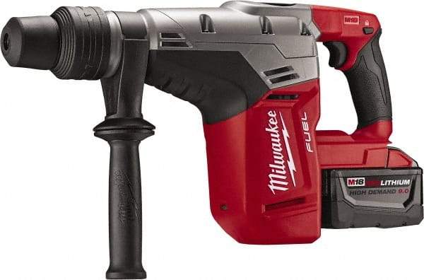 Milwaukee Tool - 18 Volt 1-9/16" SDS Max Chuck Cordless Rotary Hammer - 0 to 3,000 BPM, 0 to 450 RPM, Reversible - Best Tool & Supply