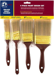 Premier Paint Roller - 1, 1-1/2, 2 & 3" Flat Polyester General Purpose Paint Brush Set - 2, 2-1/4, 2-3/4 & 2-7/8" Bristle Length, 4, 5, 6 & 6-1/2" Plastic Beavertail Handle - Best Tool & Supply