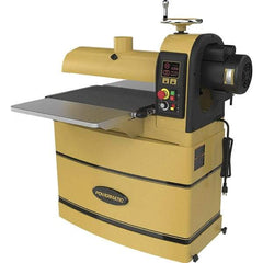 Powermatic - 5" Diam x 22" Long, Single Phase Floor Drum Sanding Machine - 4" Sanding Depth, 2-3/8 to 4" Thick x 44" Wide Workpiece - Best Tool & Supply