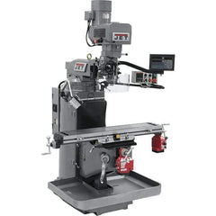 Jet - 9" Table Width x 49" Table Length, Electronic Variable Speed Control, 3 Phase Knee Milling Machine - 3 hp - Best Tool & Supply