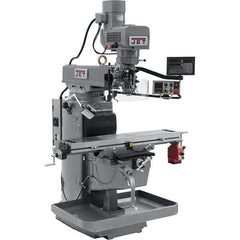 Jet - 10" Table Width x 50" Table Length, Electronic Variable Speed Control, 3 Phase Knee Milling Machine - 3 hp - Best Tool & Supply