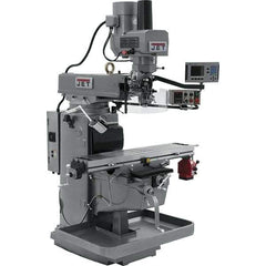 Jet - 10" Table Width x 50" Table Length, Electronic Variable Speed Control, 3 Phase Knee Milling Machine - 3 hp - Best Tool & Supply