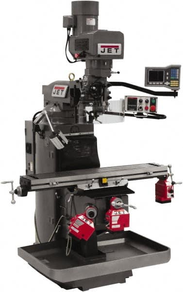 Jet - 9 x 49" 3 hp 230V Electronic Variable Speed Control 3 Phase Knee Milling Machine - Best Tool & Supply