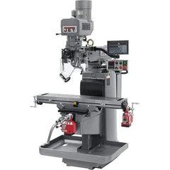 Jet - 10" Table Width x 50" Table Length, Electronic Variable Speed Control, 3 Phase Knee Milling Machine - 3 hp - Best Tool & Supply