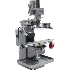 Jet - 9" Table Width x 49" Table Length, Electronic Variable Speed Control, 3 Phase Knee Milling Machine - 3 hp - Best Tool & Supply