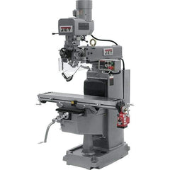 Jet - 10" Table Width x 50" Table Length, Electronic Variable Speed Control, 3 Phase Knee Milling Machine - 3 hp - Best Tool & Supply