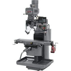 Jet - 10" Table Width x 50" Table Length, Electronic Variable Speed Control, 3 Phase Knee Milling Machine - 3 hp - Best Tool & Supply