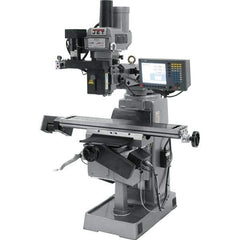 Jet - 9" Table Width x 49" Table Length, Electronic Variable Speed Control, 3 Phase Knee Milling Machine - R8 Spindle Taper, 3 hp - Best Tool & Supply