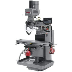 Jet - 10" Table Width x 50" Table Length, Electronic Variable Speed Control, 3 Phase Knee Milling Machine - 3 hp - Best Tool & Supply