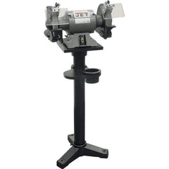 Jet - 8" Wheel Diam x 1" Wheel Width, 1 hp Bench Grinder - 1 Phase, 3,450 Max RPM, 115 Volts - Best Tool & Supply