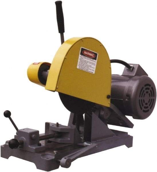 Kalamazoo - 10" Blade Diam, 5/8" Arbor Hole, Straight Chop & Cutoff Saw - 3,450 RPM, 3 hp, 220/440 Volts, 1 or 3 Phase - Best Tool & Supply