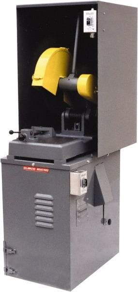 Kalamazoo - 12 or 14" Blade Diam, 1" Arbor Hole, Straight Chop & Cutoff Saw - 4,400 RPM, 5 hp, 220 Volts, 1 Phase - Best Tool & Supply