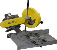 Kalamazoo - 10" Blade Diam, 5/8" Arbor Hole, Miter Chop & Cutoff Saw - 3,450 RPM, 3 hp, 220/440 Volts, 1 or 3 Phase - Best Tool & Supply