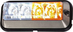 Buyers Products - Variable Flash Rate, Surface Mount Emergency Strobe Light Assembly - Powered by 12 to 24 Volts, Amber & Clear - Best Tool & Supply