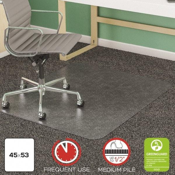 Deflect-o - 53" Long x 45" Wide, Chair Mat - Rectangular, Beveled Edge Style - Best Tool & Supply