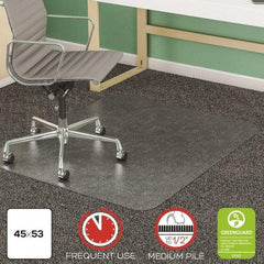 Deflect-o - 53" Long x 45" Wide, Chair Mat - Rectangular, Beveled Edge Style - Best Tool & Supply