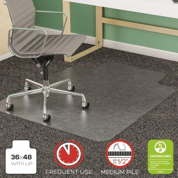 Deflect-o - 48" Long x 36" Wide, Chair Mat - Rectangular, Beveled Edge Style - Best Tool & Supply