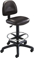 Safco - 25 Inch Wide x 25 Inch Deep x 54 Inch High, Swivel Base, Drafting Chair Stool - Vinyl Seat, Black - Best Tool & Supply