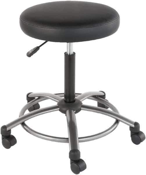 ALERA - 24-3/8 Inch Wide x 24-3/8 Inch Deep x 29-1/2 Inch High, Swivel Base, Utility Stool - Antimicrobial Seat, Black - Best Tool & Supply