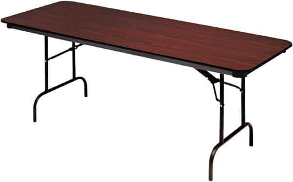 ICEBERG - 30" Long x 96" Wide x 29" High, Folding Table - Mahogany - Best Tool & Supply